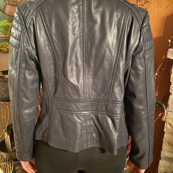 Michael Kors Black Leather Jacket - Picture 3 of 3